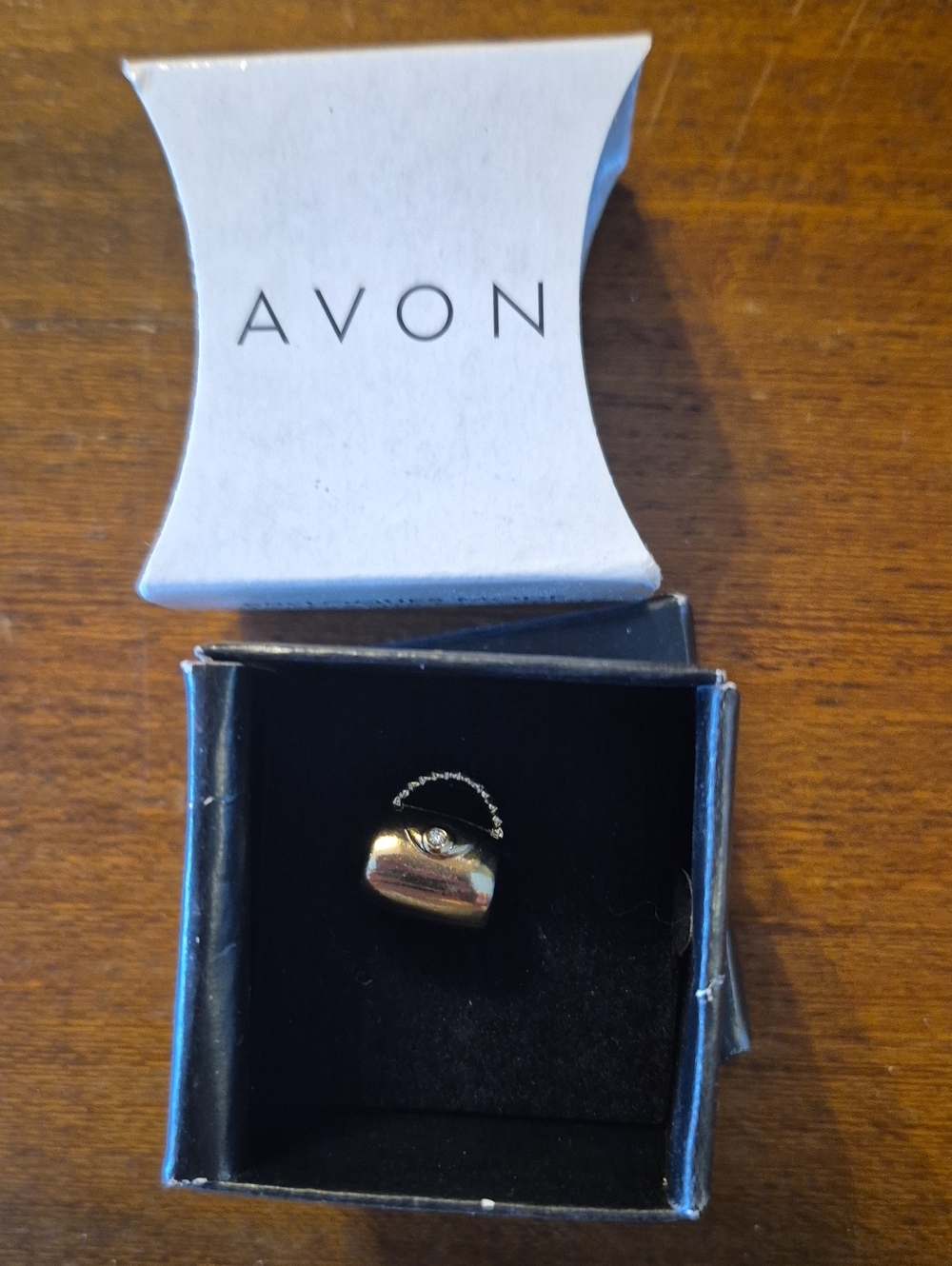 Avon Charming Moments Fashion Charms Handbag Rhinestone Silver  Toned 2012